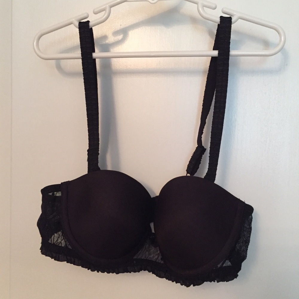NEW B. Tempt’d WACAOL BRA INTIMATES BLACK 32B PADDED PUSH UP Unworn